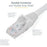 StarTech.com 10m CAT6 Ethernet Cable - White Snagless Gigabit - 100W PoE UTP 650MHz Category 6 Patch Cord UL Certified Wiring/TIA - 10 m Category 6 Network Cable for Network Device, Hub, Wall Outlet, Workstation, IP Phone - First End: 1 x RJ-45 Network - IM3376687