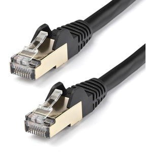 StarTech.com 10m CAT6a Ethernet Cable - 10 Gigabit Category 6a Shielded Snagless 100W PoE Patch Cord - 10GbE Black UL Certified Wiring/TIA - 10 m Category 6a Network Cable for PoE-enabled Device, Computer, Hub, Router, Patch Panel - First End: 1 x RJ-4... IM4833161