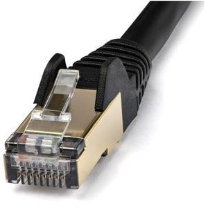 StarTech.com 10m CAT6a Ethernet Cable - 10 Gigabit Category 6a Shielded Snagless 100W PoE Patch Cord - 10GbE Black UL Certified Wiring/TIA - 10 m Category 6a Network Cable for PoE-enabled Device, Computer, Hub, Router, Patch Panel - First End: 1 x RJ-4... IM4833161