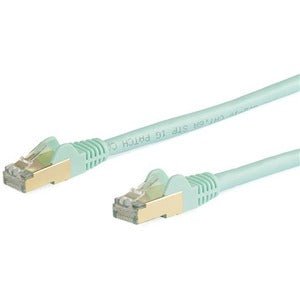 StarTech.com 10m CAT6a Ethernet Cable - Aqua - RJ45 Snagless Connectors - CAT6a STP Cord - Copper Wire - Network Cable (6ASPAT10MAQ) - 10 m Category 6a Network Cable for PoE-enabled Device, Computer, Hub, Router, Patch Panel - First End: 1 x RJ-45 Netw... IM4833160