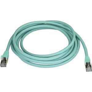 StarTech.com 10m CAT6a Ethernet Cable - Aqua - RJ45 Snagless Connectors - CAT6a STP Cord - Copper Wire - Network Cable (6ASPAT10MAQ) - 10 m Category 6a Network Cable for PoE-enabled Device, Computer, Hub, Router, Patch Panel - First End: 1 x RJ-45 Netw... IM4833160