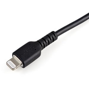 StarTech.com 12inch/30cm Durable Black USB-A to Lightning Cable, Rugged Heavy Duty Charging/Sync Cable for Apple iPhone/iPad MFi Certified - 30 cm Lightning/USB Data Transfer Cable for iPhone, iPad Air, iPad mini, Mobile Device - First End: 1 x 8-pin Ligh IM5088364