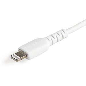 StarTech.com 12inch/30cm Durable White USB-A to Lightning Cable, Rugged Heavy Duty Charging/Sync Cable for Apple iPhone/iPad MFi Certified - 30 cm Lightning/USB Data Transfer Cable for iPhone, iPad Air, iPad mini, Mobile Device - First End: 1 x 8-pin Ligh IM5088565