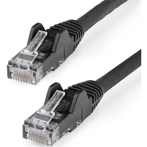 StarTech.com 15m CAT6 Ethernet Cable, LSZH (Low Smoke Zero Halogen), 10 GbE Snagless 100W PoE UTP RJ45 Black CAT 6 Network Patch Cord, ETL - 15 m Category 6 Network Cable for Network Device, Network Card, Workstation - First End: 1 x RJ-45 Network - Male IM5475576