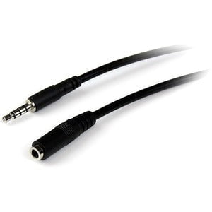 StarTech.com 1m 3.5mm 4 Position TRRS Headset Extension Cable - M/F - 1 m Mini-phone Audio Cable for Audio Device, Headset, Headphone, iPhone - First End: 1 x Mini-phone Audio - Male - Second End: 1 x Mini-phone Audio - Female - Extension Cable - Shieldin IM2061235