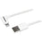 StarTech.com 1m 3 ft Angled Lightning to USB Cable - White - Angled Lightning Cable for iPhone / iPod / iPad - 1 m Lightning/USB Data Transfer Cable for iPhone, Wall Charger - First End: 1 x 4-pin USB Type A - Male - Second End: 1 x 8-pin Lightning - Male IM3063767