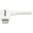 StarTech.com 1m 3 ft Angled Lightning to USB Cable - White - Angled Lightning Cable for iPhone / iPod / iPad - 1 m Lightning/USB Data Transfer Cable for iPhone, Wall Charger - First End: 1 x 4-pin USB Type A - Male - Second End: 1 x 8-pin Lightning - Male IM3063767