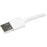 StarTech.com 1m 3 ft Angled Lightning to USB Cable - White - Angled Lightning Cable for iPhone / iPod / iPad - 1 m Lightning/USB Data Transfer Cable for iPhone, Wall Charger - First End: 1 x 4-pin USB Type A - Male - Second End: 1 x 8-pin Lightning - Male IM3063767