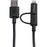 StarTech.com 1m (3 ft) Black Apple 8-pin Lightning Connector or Micro USB to USB Combo Cable for iPhone / iPod / iPad - 1 m Lightning/USB Data Transfer Cable for iPad, iPhone - First End: 1 x 8-pin Lightning - Male, 1 x 5-pin Micro USB Type B - Male - Sec IM2894884