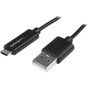 StarTech.com 1m 3 ft Micro-USB Cable with LED Charging Light - M/M - USB to Micro USB Cable - 1 m USB/USB Micro-B Data Transfer Cable for Phone, Tablet, Notebook, Computer - First End: 1 x 4-pin USB 2.0 Type A - Male - Second End: 1 x 5-pin Micro USB 2.0 IM3052002