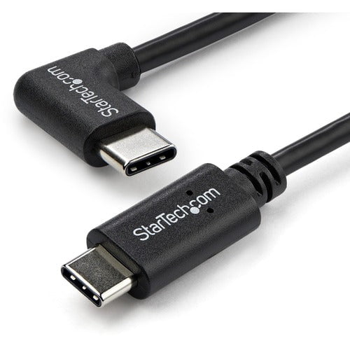 StarTech.com 1m 3 ft Right Angle USB-C Cable M/M - USB 2.0 - USB Type C Cable - 90 degree USB-C Cable - USB C to USB C Cable - USB-C Charge Cable - Charge and sync your USB Type-C mobile devices, with the cable out of the way - 1 m USB C Cable - 3ft USB T IM3715553