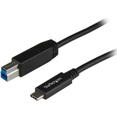 StarTech.com 1m 3 ft USB C to USB B Printer Cable M/M - USB 3.1 (10Gbps) - USB B Cable - USB C to USB B Cable - USB Type C to Type B Cable - 1 m USB-C/USB-B Data Transfer Cable for PC, Portable Hard Drive, Docking Station, Notebook - First End: 1 x 24-pin IM3978905