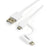StarTech.com 1m (3ft) Apple Lightning or Micro USB to USB Cable for iPhone / iPod / iPad - White - 1 m Lightning/USB Data Transfer Cable for iPhone - First End: 1 x 4-pin USB Type A - Male - Second End: 1 x 8-pin Lightning - Male, 1 x 5-pin Micro USB Type IM2962703