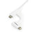 StarTech.com 1m (3ft) Apple Lightning or Micro USB to USB Cable for iPhone / iPod / iPad - White - 1 m Lightning/USB Data Transfer Cable for iPhone - First End: 1 x 4-pin USB Type A - Male - Second End: 1 x 8-pin Lightning - Male, 1 x 5-pin Micro USB Type IM2962703