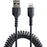 StarTech.com 1m (3ft) USB to Lightning Cable, MFi Certified, Coiled iPhone Charger Cable, Black, Durable TPE Jacket Aramid Fiber - 1 m Lightning/USB Data Transfer Cable for Mobile Device, iPhone, iPad Air, iPad mini - First End: 1 x 8-pin Lightning - Male IM5472771