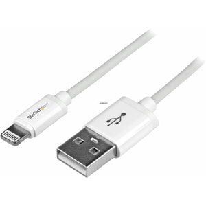 StarTech.com 1m (3ft) White AppleÂ® 8-pin Lightning Connector to USB Cable for iPhone / iPod / iPad - 1 m Lightning/USB Data Transfer Cable for iPad, iPhone, MAC - First End: 1 x 4-pin USB Type A - Male - Second End: 1 x 8-pin Lightning - Male - 480 Mbit/ IM2436589