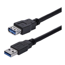 StarTech.com 1m Black SuperSpeed USB 3.0 Extension Cable A to A - M/F - 1 m USB Data Transfer Cable - First End: 1 x 9-pin USB 3.0 Type A - Male - Second End: 1 x 9-pin USB 3.0 Type A - Female - 5 Gbit/s - Extension Cable - Shielding - 28 AWG - Black - 1 IM2325444