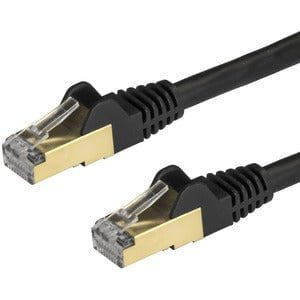 StarTech.com 1m CAT6a Ethernet Cable - 10 Gigabit Category 6a Shielded Snagless 100W PoE Patch Cord - 10GbE Black UL Certified Wiring/TIA - 1 m Category 6a Network Cable for PoE-enabled Device, Computer, Hub, Router, Patch Panel - First End: 1 x RJ-45 Net IM3683405