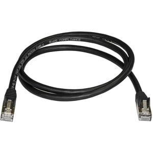 StarTech.com 1m CAT6a Ethernet Cable - 10 Gigabit Category 6a Shielded Snagless 100W PoE Patch Cord - 10GbE Black UL Certified Wiring/TIA - 1 m Category 6a Network Cable for PoE-enabled Device, Computer, Hub, Router, Patch Panel - First End: 1 x RJ-45 Net IM3683405
