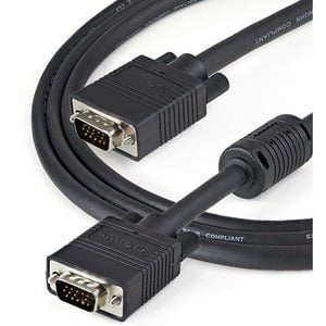StarTech.com 1m Coax High Resolution Monitor VGA Cable - HD15 M/M - VGA Extension Cable - HD15 to HD15 Cable - VGA Monitor Cable - 1 m VGA Video Cable for Video Device, Monitor - First End: 15-pin HD-15 - Male - Second End: 15-pin HD-15 - Male IM2023897