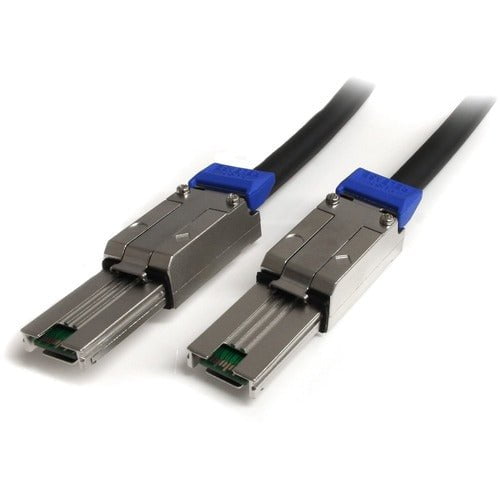 StarTech.com 1m External Mini SAS Cable - Serial Attached SCSI SFF-8088 to SFF-8088 - 1 m SAS Data Transfer Cable for Network Device, Hard Drive, Server, Workstation, SAS Controller, Enclosure, Backplane - First End: 1 x 26-pin SFF-8088 Mini-SAS - Second IM1822420