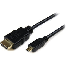 StarTech.com 1m Micro HDMI to HDMI Cable with Ethernet, 4K High Speed Micro HDMI Type-D Device to HDMI Monitor Adapter/Converter Cord - 1 m HDMI/Micro HDMI A/V Cable for Audio/Video Device, TV, Projector - First End: 1 x 19-pin HDMI Digital Audio/Video - IM2061229