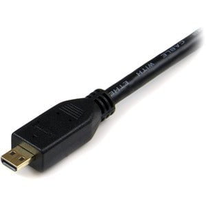 StarTech.com 1m Micro HDMI to HDMI Cable with Ethernet, 4K High Speed Micro HDMI Type-D Device to HDMI Monitor Adapter/Converter Cord - 1 m HDMI/Micro HDMI A/V Cable for Audio/Video Device, TV, Projector - First End: 1 x 19-pin HDMI Digital Audio/Video - IM2061229