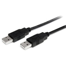 StarTech.com 1m USB 2.0 A to A Cable - M/M - 1 m USB Data Transfer Cable for USB Hub, Computer - First End: 1 x 4-pin USB 2.0 Type A - Male - Second End: 1 x 4-pin USB 2.0 Type A - Male - 480 Mbit/s - Shielding - 24/28 AWG - Black - 1 IM1861430