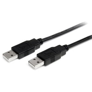 StarTech.com 1m USB 2.0 A to A Cable - M/M - 1 m USB Data Transfer Cable for USB Hub, Computer - First End: 1 x 4-pin USB 2.0 Type A - Male - Second End: 1 x 4-pin USB 2.0 Type A - Male - 480 Mbit/s - Shielding - 24/28 AWG - Black - 1 IM1861430
