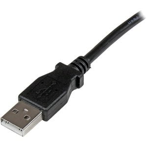 StarTech.com 1m USB 2.0 A to Left Angle B Cable - M/M - 1 m USB Data Transfer Cable for Printer, Scanner - First End: 1 x 4-pin USB 2.0 Type A - Male - Second End: 1 x 4-pin USB 2.0 Type B - Male - Shielding - Nickel Plated Connector - Black - 1 IM2528551