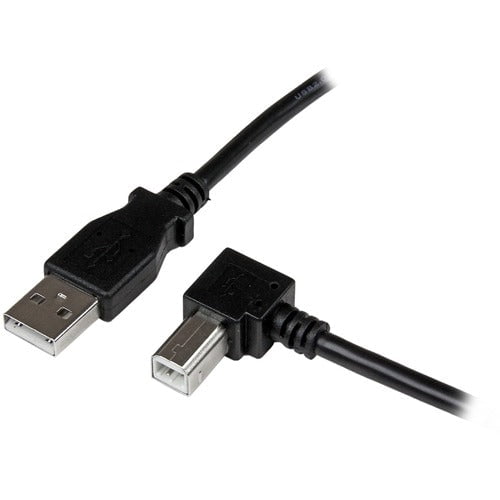 StarTech.com 1m USB 2.0 A to Right Angle B Cable - M/M - 1 m USB/USB-B Data Transfer Cable for Printer, Scanner - First End: 1 x 4-pin USB 2.0 Type A - Male - Second End: 1 x 4-pin USB 2.0 Type B - Male - 480 Mbit/s - Shielding - 24/28 AWG - Black - 1 IM2510716