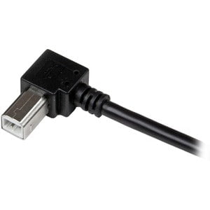 StarTech.com 1m USB 2.0 A to Right Angle B Cable - M/M - 1 m USB/USB-B Data Transfer Cable for Printer, Scanner - First End: 1 x 4-pin USB 2.0 Type A - Male - Second End: 1 x 4-pin USB 2.0 Type B - Male - 480 Mbit/s - Shielding - 24/28 AWG - Black - 1 IM2510716