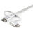 StarTech.com 1m USB Multi Charging Cable - Braided - Apple MFi Certified - USB 2.0 - Charge 1x device at a time - For USB-C or Lightning devices attach the corresponding connector of the cable to the Micro-USB connector and plug into your device - For Mic IM3683422