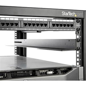 StarTech.com 1U 19" Server Rack Rails 24-36" Adjustable Depth /Universal 4 Post Network/Server/UPS Equipment Mounting Rack Mount Rail Kit - For LAN Switch, Patch Panel - 1U Rack Height - Rack-mountable - Black - Cold-rolled Steel (CRS) IM4732507