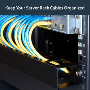 Cable Rack Finger StarTech.com 1U Horizontal Finger Duct Rack Cable Management Panel wit ...