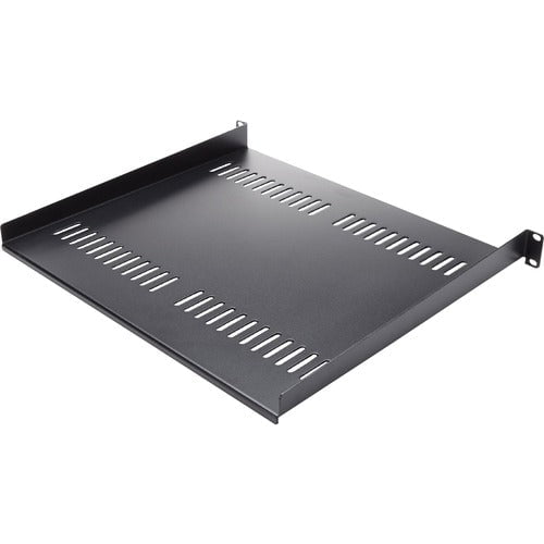 StarTech.com 1U Vented Server Rack Cabinet Shelf - Fixed 16" Deep Cantilever Rackmount Tray for 19" Data/AV/Network Enclosure w/Cage Nuts - For Server, A/V Equipment, LAN Switch, Patch Panel - 1U Rack Height - Rack-mountable - Black - Steel - 20.05 kg Max IM3677757