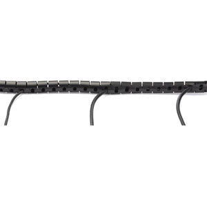 StarTech.com 2.5m / 8.2ft Cable Management Sleeve - Spiral - 25mm / 1" Diameter - W/ Cable Loading Tool - Expandable Coiled Cord Organizer - Cable Sleeve - Black - 1 - Polyethylene IM4687943