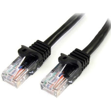 StarTech.com 2 m Black Cat5e Snagless RJ45 UTP Patch Cable - 2m Patch Cord - 2 m Category 5e Network Cable for Network Device - First End: 1 x RJ-45 Network - Male - Second End: 1 x RJ-45 Network - Male - Patch Cable - Gold Plated Contact - CM - 24 AWG - IM2875716