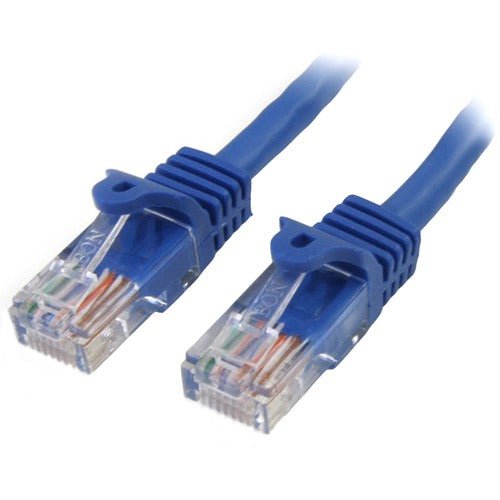 StarTech.com 2 m Blue Cat5e Snagless RJ45 UTP Patch Cable - 2m Patch Cord - 2 m Category 5e Network Cable for Network Device, Hub - First End: 1 x RJ-45 Network - Male - Second End: 1 x RJ-45 Network - Male - Patch Cable - Gold Plated Contact - CM - Blue IM2875717