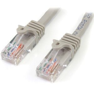 StarTech.com 2 m Gray Cat5e Snagless RJ45 UTP Patch Cable - 2m Patch Cord - 2 m Category 5e Network Cable for Network Device - First End: 1 x RJ-45 Network - Male - Second End: 1 x RJ-45 Network - Male - Patch Cable - Gold Plated Contact - CM - 24 AWG - G IM2875719
