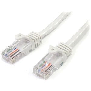 StarTech.com 2 m White Cat5e Snagless RJ45 UTP Patch Cable - 2m Patch Cord - 2 m Category 5e Network Cable for Network Device, Hub - First End: 1 x RJ-45 Network - Male - Second End: 1 x RJ-45 Network - Male - Patch Cable - Gold Plated Contact - CM - Whit IM2875722