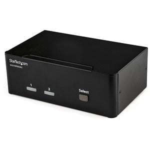 StarTech.com 2 Port DisplayPort Dual-Monitor KVM Switch - DisplayPort KVM - 4K 60 Hz - 2 Computer(s) - 1 Local User(s) - 3840 x 2160 - 6 x USB - Desktop - 6 x DisplayPort - TAA Compliant IM3587844