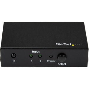 StarTech.com 2 Port HDMI Switch - 4K 60Hz - Supports HDCP - IR - HDMI Selector - HDMI Multiport Video Switcher - HDMI Switcher - 3840 × 2160 - 4K - 2 x 1 - Display, Projector, TV - 1 x HDMI Out - TAA Compliant IM3614448