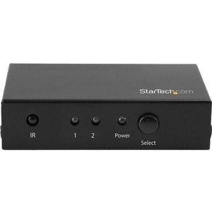 StarTech.com 2 Port HDMI Switch - 4K 60Hz - Supports HDCP - IR - HDMI Selector - HDMI Multiport Video Switcher - HDMI Switcher - 3840 × 2160 - 4K - 2 x 1 - Display, Projector, TV - 1 x HDMI Out - TAA Compliant IM3614448