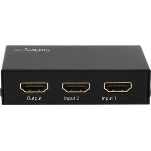 StarTech.com 2 Port HDMI Switch - 4K 60Hz - Supports HDCP - IR - HDMI Selector - HDMI Multiport Video Switcher - HDMI Switcher - 3840 × 2160 - 4K - 2 x 1 - Display, Projector, TV - 1 x HDMI Out - TAA Compliant IM3614448