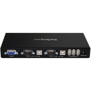 StarTech.com 2-Port KVM Console Adapter - Rackmount Crash Cart Adapter - 2 Computer(s) - 1 Local User(s) - WUXGA - 1920 x 1200 Maximum Video Resolution - 8 x USB - 3 x VGA - 120 V AC, 240 V AC Input Voltage - Rack-mountable - For PC, Mac, Linux - TAA Comp IM3239358