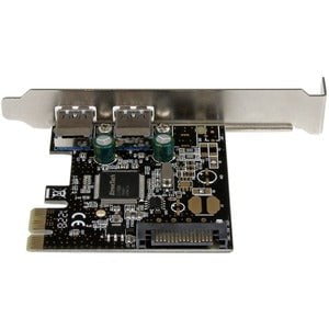 StarTech.com 2 Port PCI Express PCIe SuperSpeed USB 3.0 Controller Card w/ SATA Power - PCI Express x1 - Plug-in Card - 2 USB Port(s) - 1 SATA Port(s) - 2 USB 3.0 Port(s) - PC IM2465246