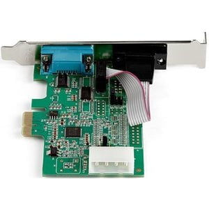 StarTech.com 2-Port PCI Express RS232 Serial Adapter Card - 16950 UART - 1 Pack - Low-profile Plug-in Card - 16950 UART - PCI Express 1.1 x1 - PC, Linux - 2 x Number of Serial Ports External IM4828625