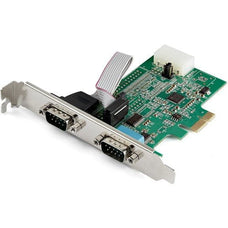 StarTech.com 2-Port PCI Express RS232 Serial Adapter Card - 16950 UART - 1 Pack - Low-profile Plug-in Card - 16950 UART - PCI Express 1.1 x1 - PC, Linux - 2 x Number of Serial Ports External IM4828625