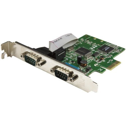 StarTech.com 2-Port PCI Express Serial Card with 16C1050 UART - RS232 - 1 Pack - Low-profile Plug-in Card - PCI Express x1 - PC, Linux - 2 x Number of Serial Ports External - TAA Compliant IM3578243